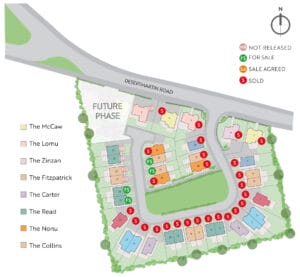 A sitemap of the Eden Park development in Magherafelt